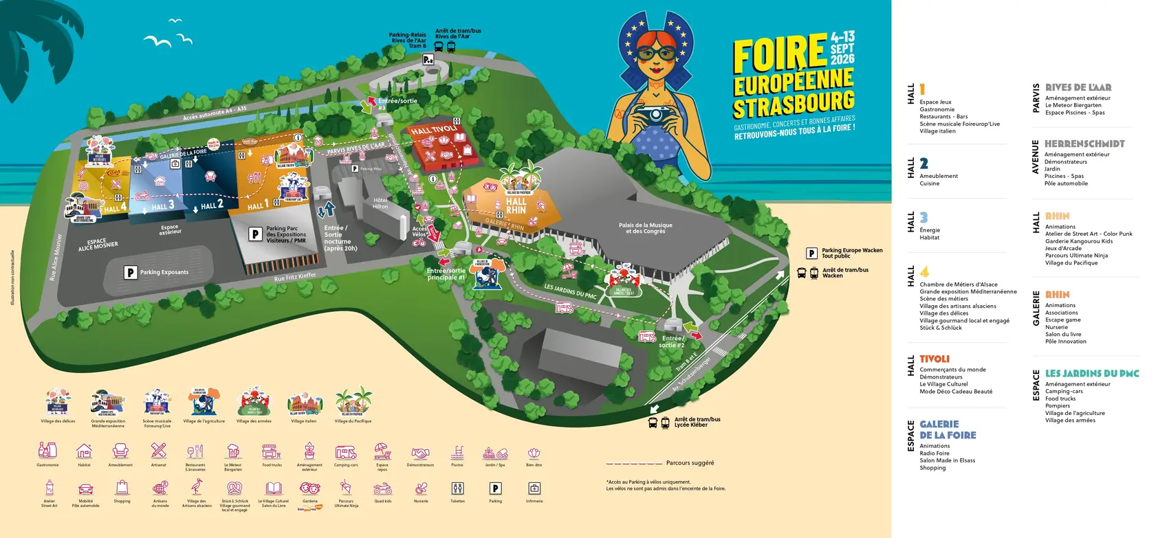 Plan de la Foire Européenne 2026
